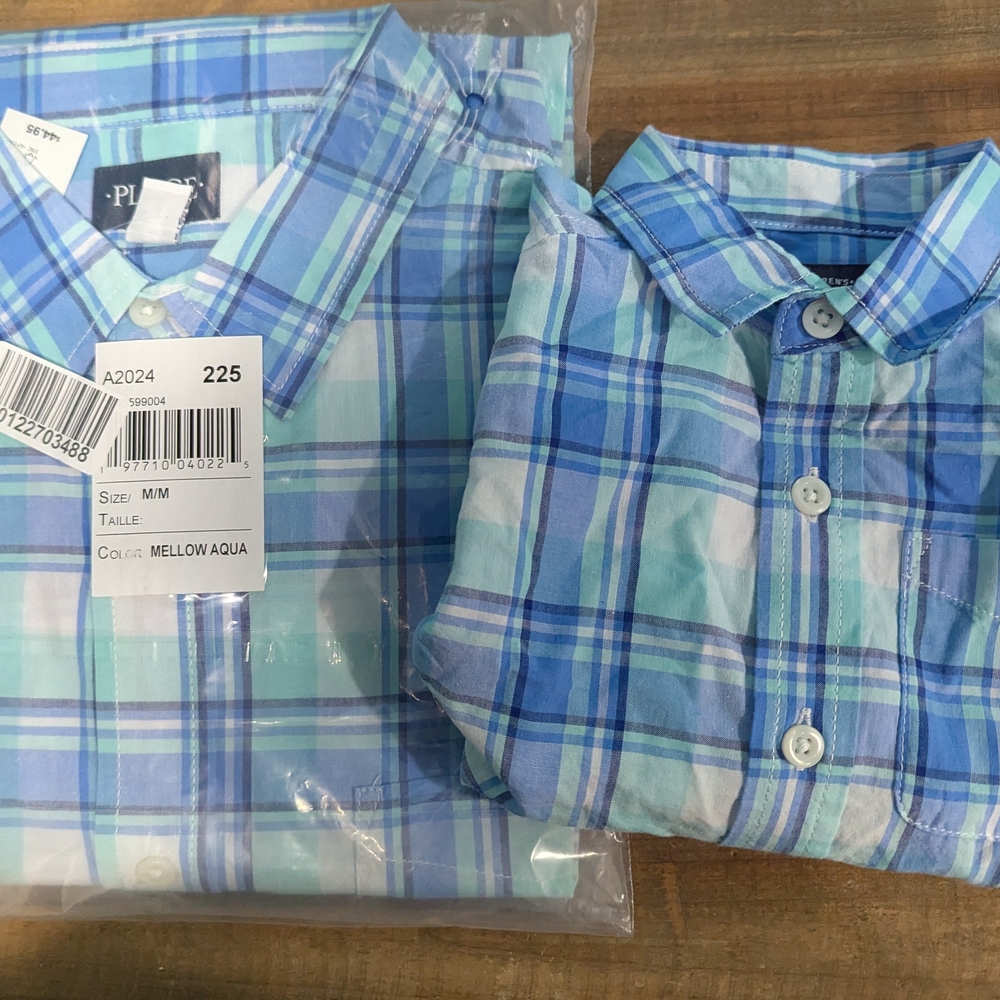 Dad and Me Matching Plaid Shirt Set